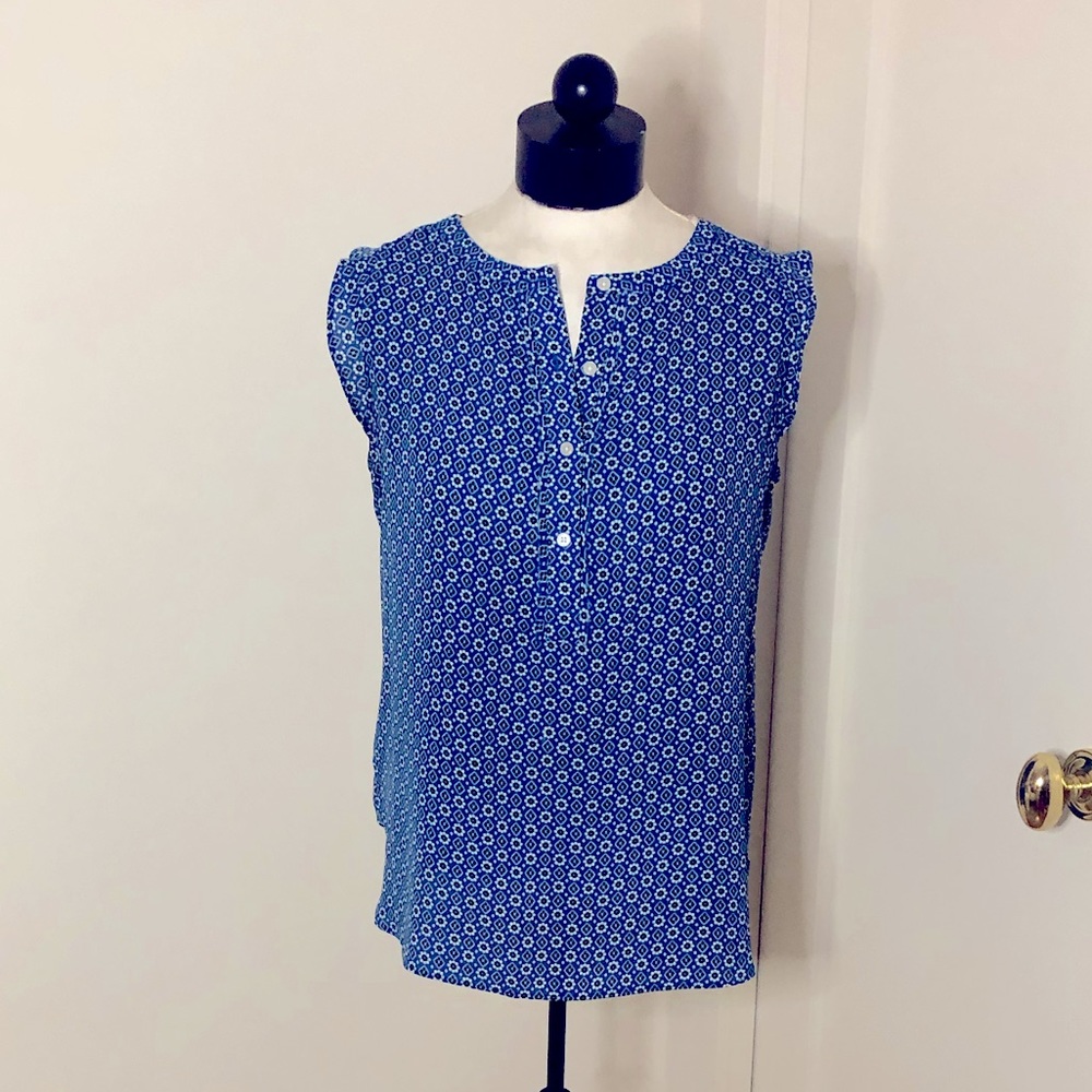 Loft Blue and White Tunic